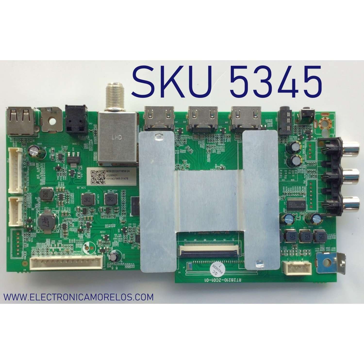 MAIN PARA TV JVC / NUMERO DE PARTE RT28210-ZC01-01 / 20200921 / 1010437866-01478 / MODELO LT-40MAW305	